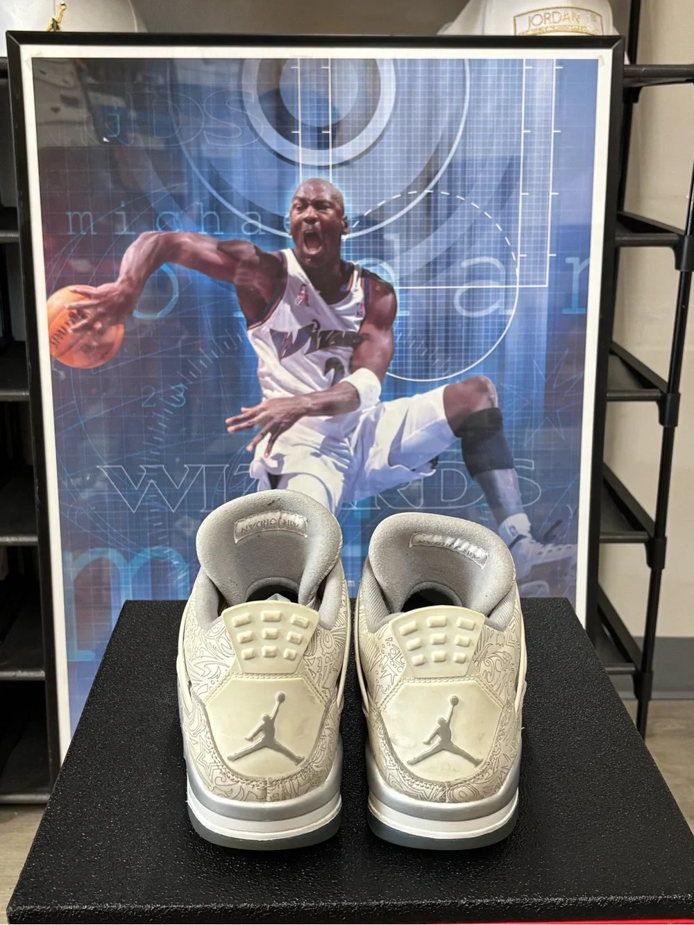 Size 10- Nike Air Jordan 4 Retro Laser 30th Anniversary White Chrome 705333-105